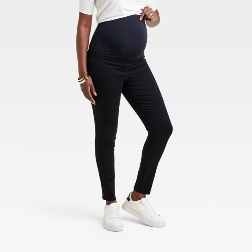 Maternity High-Rise Over Belly Skinny black Pants - Isabel Maternity by Target